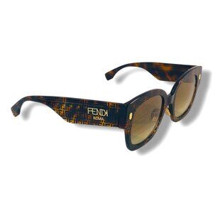 Fendi Roma Tortoiseshell Sunglasses – Iconic FF Monogram Arms